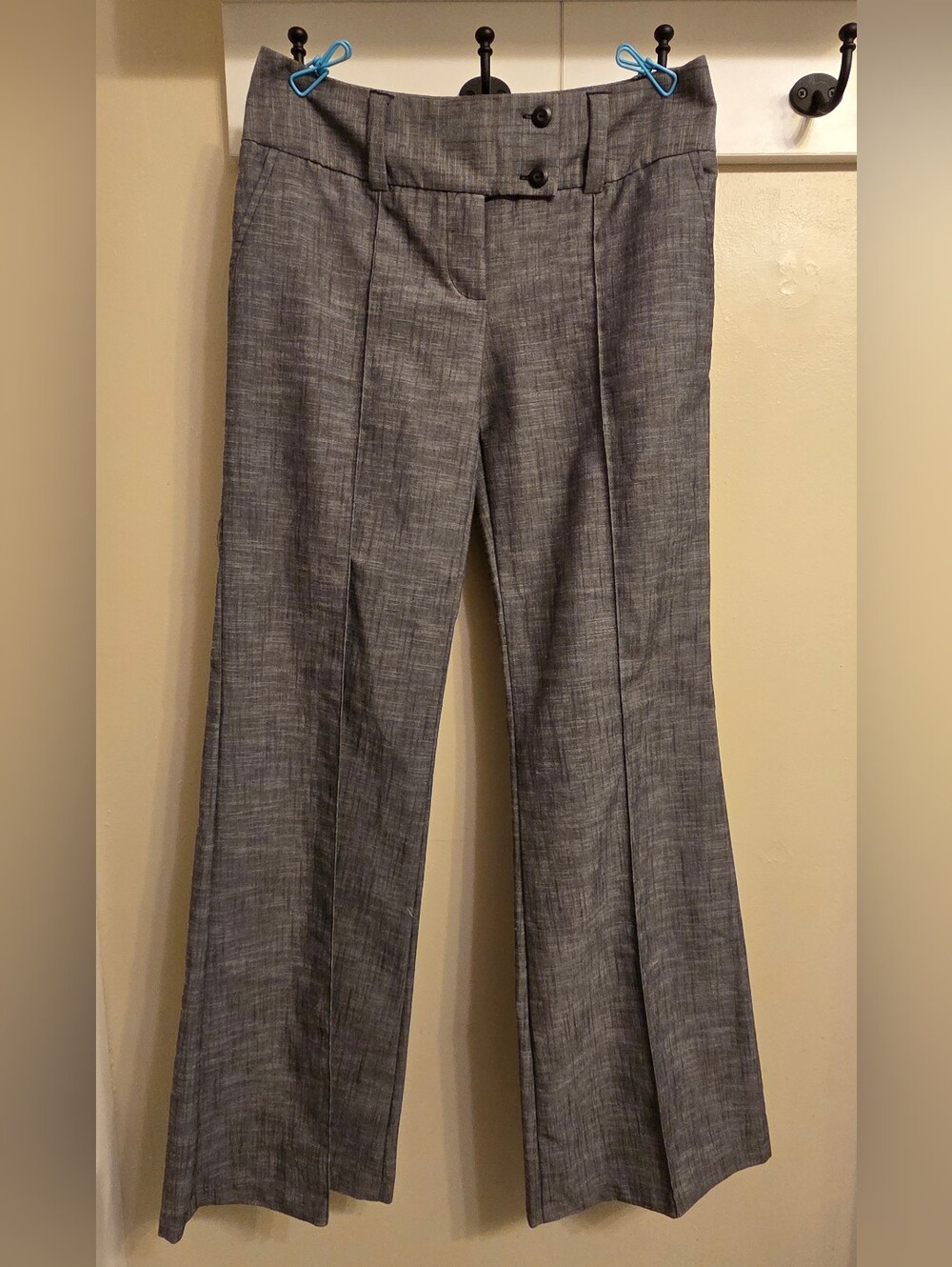 A. Byer Vintage Y2K Gray Wide Leg Dress Pants Size 7 Corporate Core Office Chic